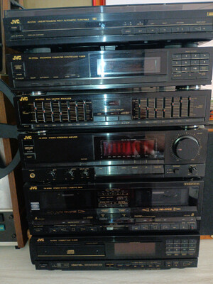 Elbląg Sprzedam nietuzinkową MIDI wiezyczkę JVC 6 osobnych segmentów gramofon linearny stan db+ wieżyczka 1988